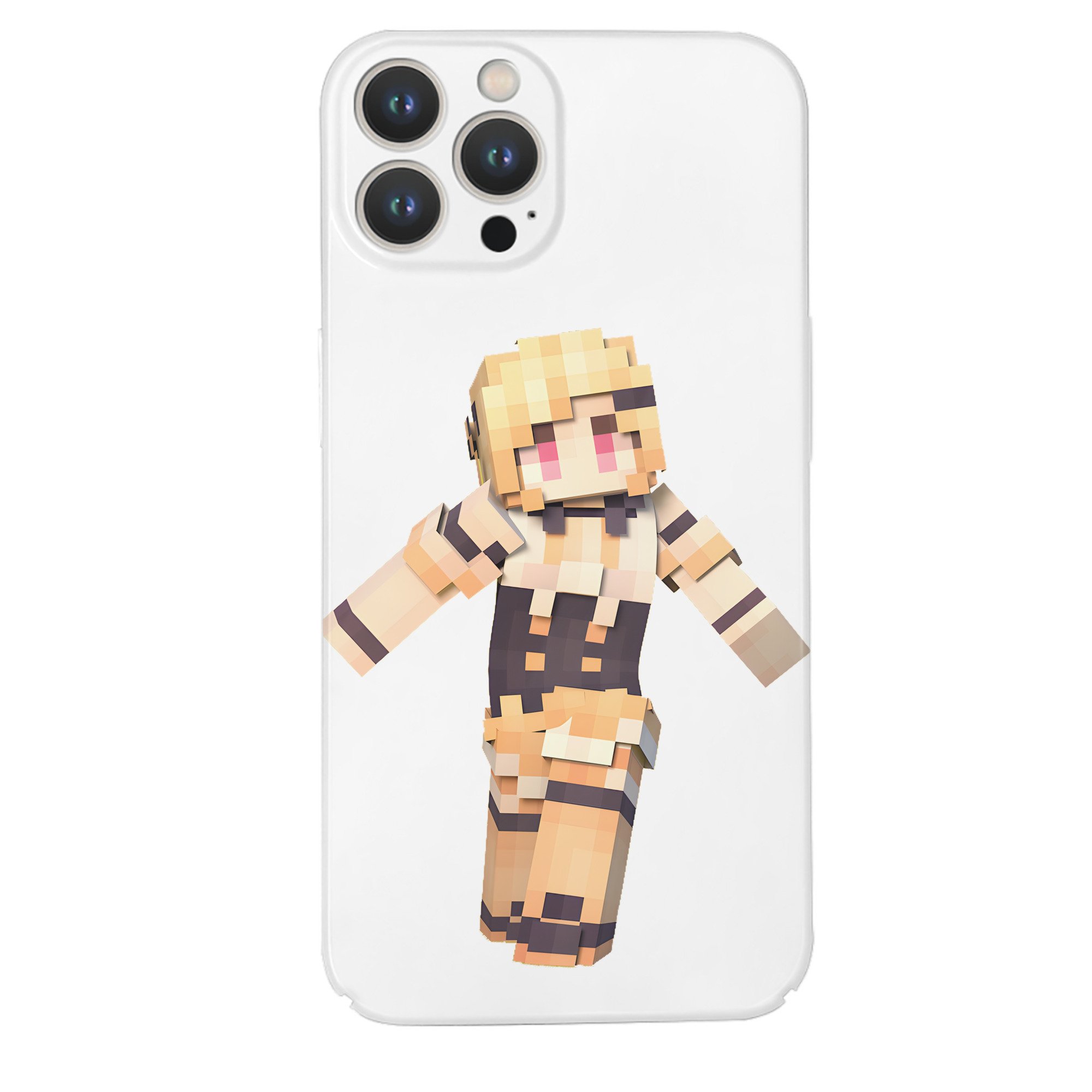 （画像用） マインクラフト ブロックの世界 Minecraft MC Block world 【iPhone 14シリーズ対応】ハードケース